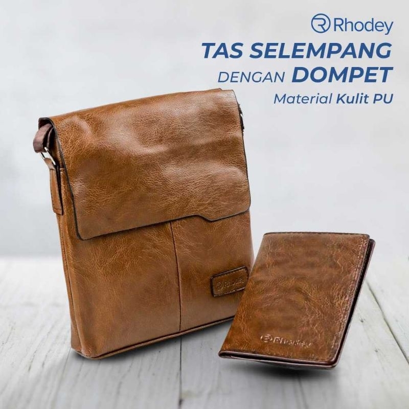 Rhodey Tas Selempang Pria Murah Messenger Bag Large Model Dompet