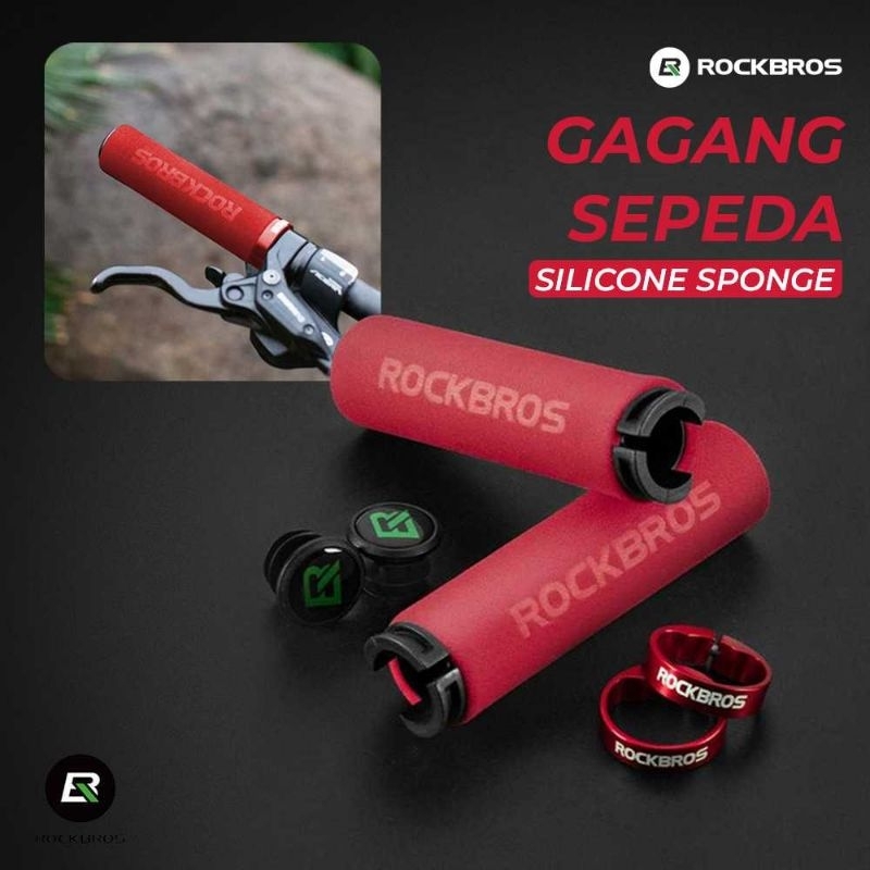 Rockbros Grip Gagang Sepeda Handlebar Silicone Sponge