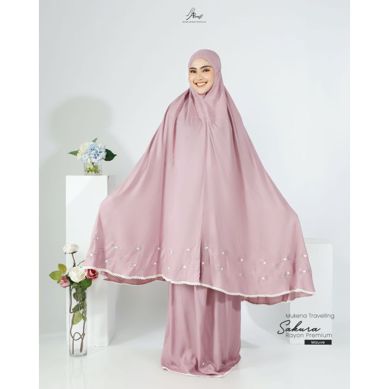 Mukena Travelling Sakura by Ar Rafi | Mukena Dewasa Best Seller