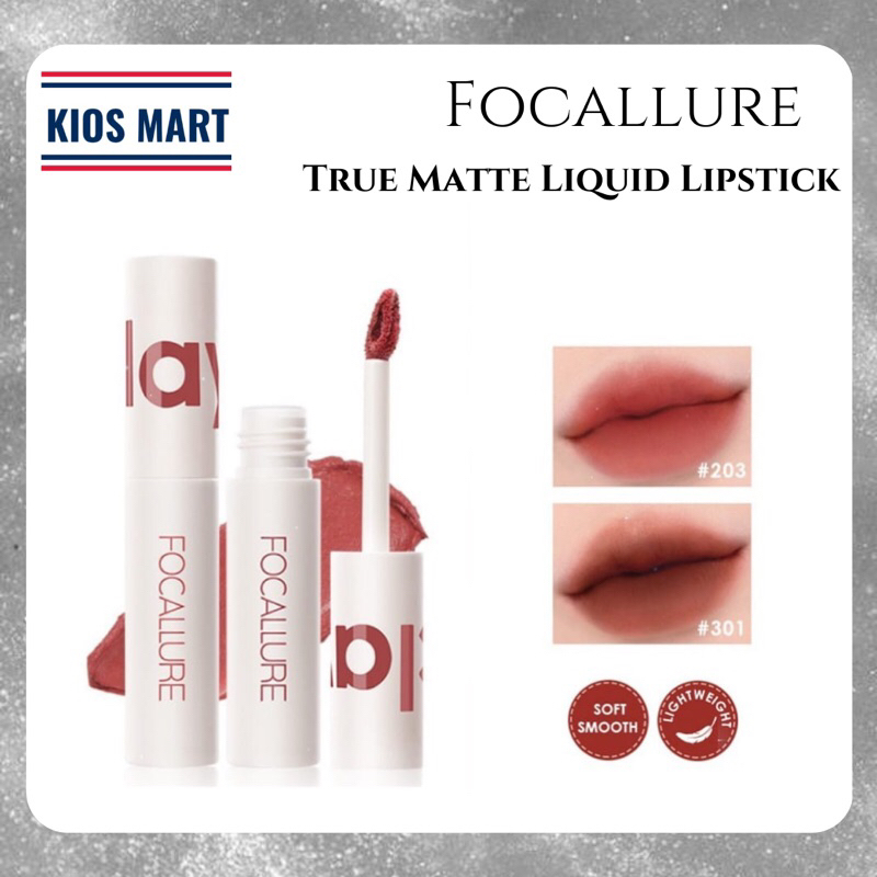 Focallure True Matte Liquid Lipstick / Velvet Misty Lip Clay