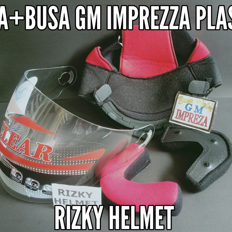 Busa helm GM IMPREZZA KANCING PLASTIK+ Kaca HELM GM imprezza