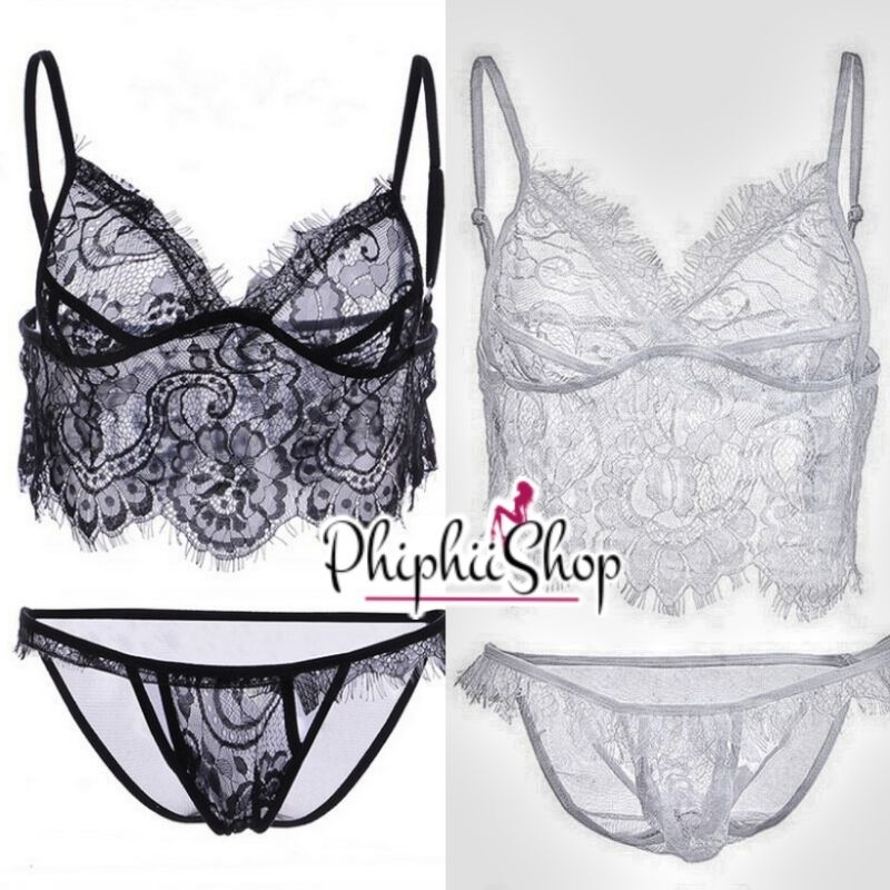 Set Bra Lace Panty Bikini Renda Bralette Gstring Pakaian Dalam