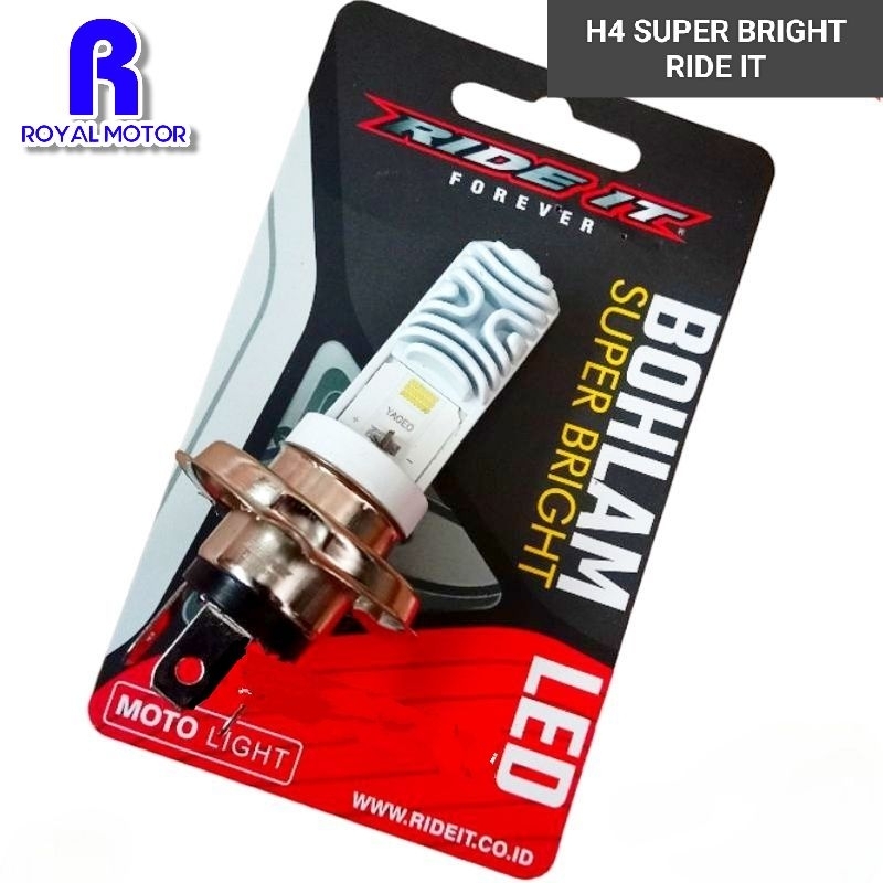 LAMPU LED MOTOR RIDE IT H6 / H4 AC DC 18 WATT SUPER BRIGHT DOP K1 UNTUK MOTOR BEBEK / MATIC