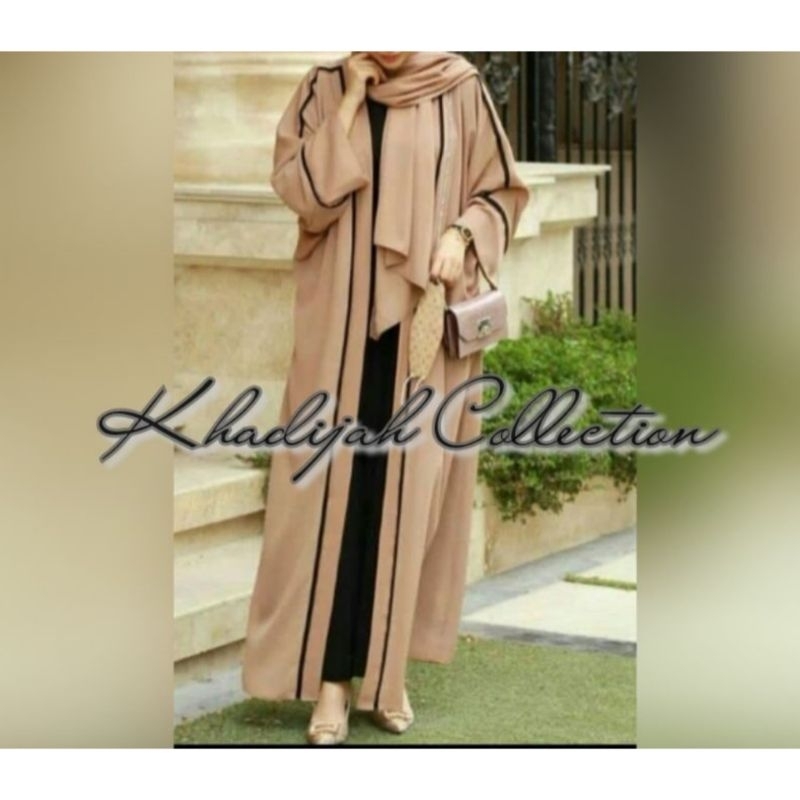 SPECIAL ABAYA KOMBINASI KIMONO LIS COKSU BY KHADIJAH COLLECTION