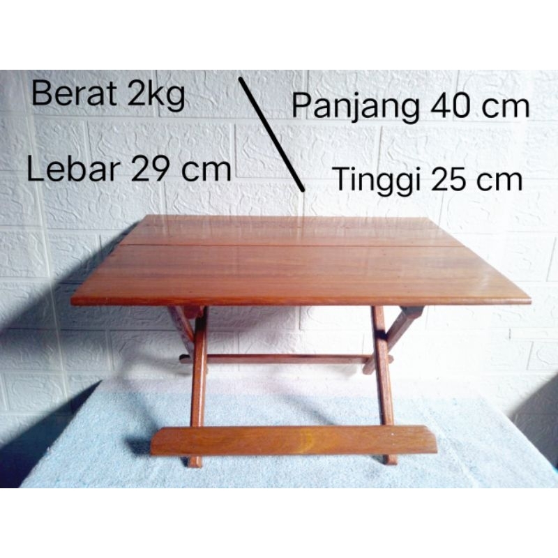 meja lipat,meha ngaji,rehal,meja belajar kayu ulin/besi