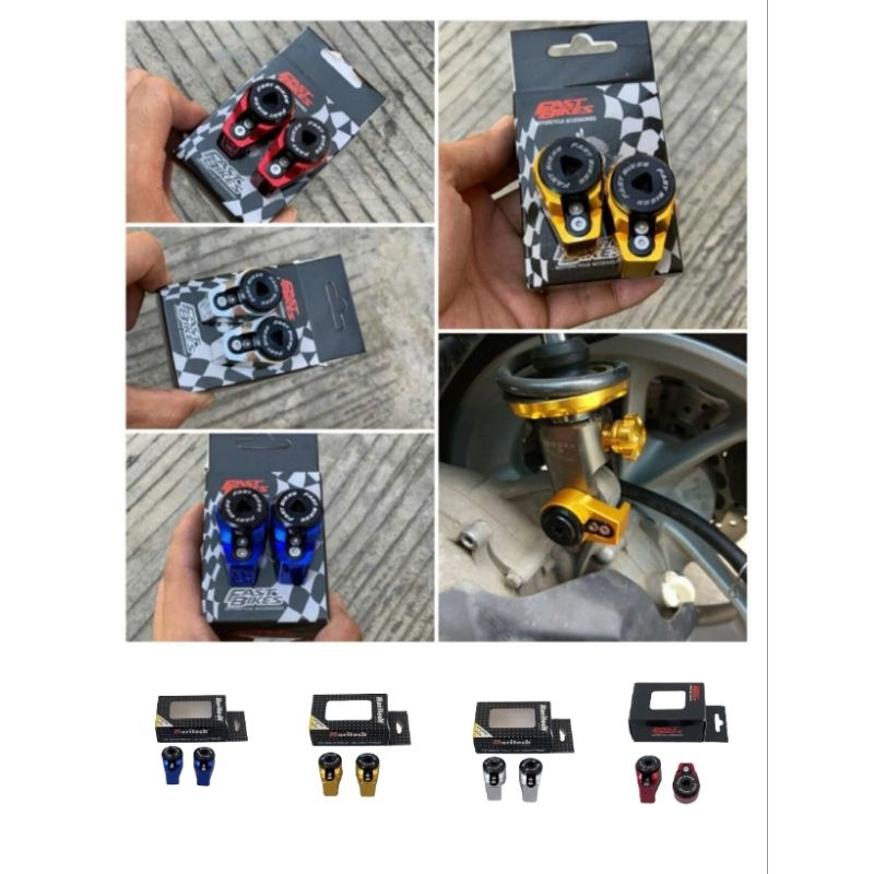 Cover Gembok Shock Variasi Shockbreaker Belakang Atas Bawah Gembok Shock Almunium Censi Nmax Aerox PCX ADV Vario Scoopy Dill Universal motor Shock