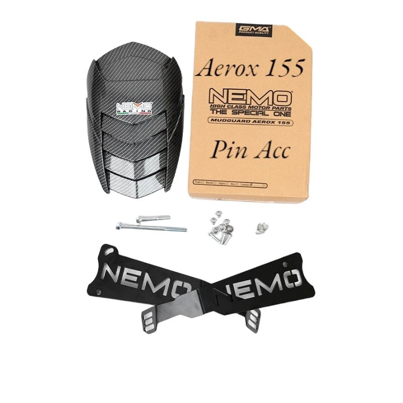 MUDGUARD SHARK POWER,VND,RACING SPAKBOR BELAKANG AEROX155 OLD NEW PNP