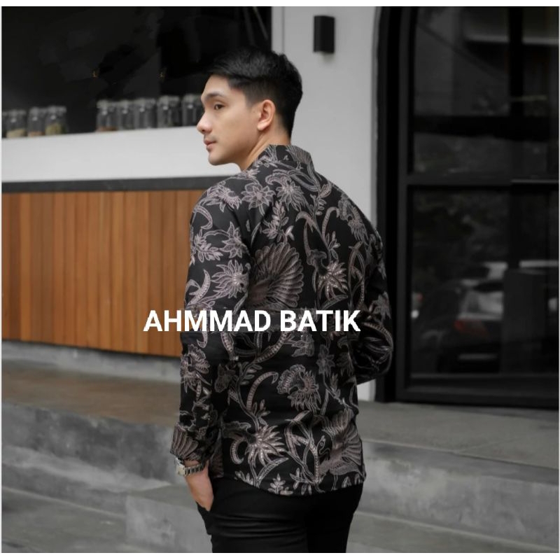 KEMEJA BATIK PRIA BABON ANGKREM SLIMFIT LAPIS FURING