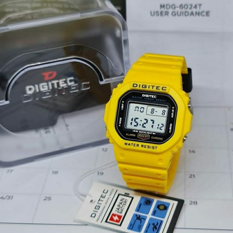 DG 6024 JAM TANGAN PRIA RUBBER TAHAN AIR ORIGINAL DIGITEC TERLARIS BISA COD