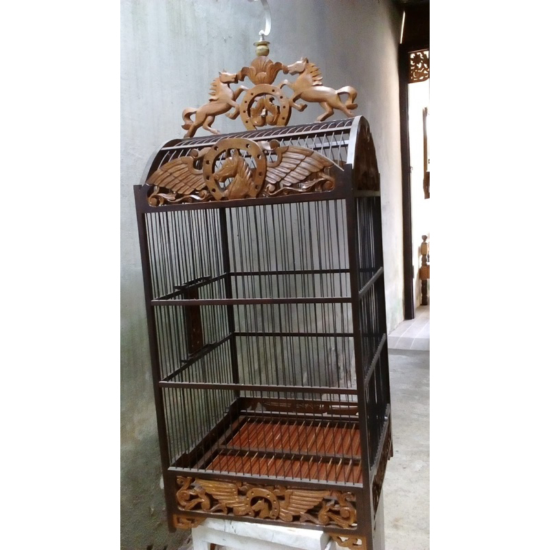 Sangkar Kurungan Burung Ukir Antik