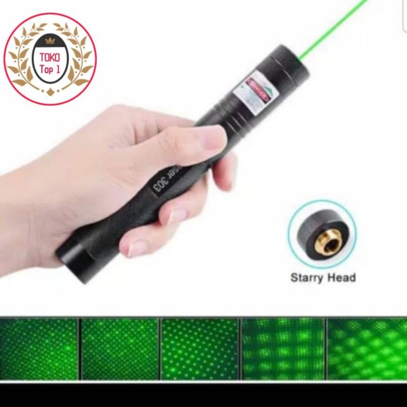 Green Laser Pointer 303 Original Berkualitas / Lsaer Hijou VARIASI /