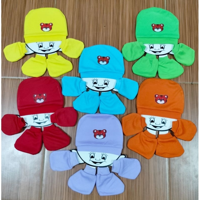 set topi rajut bayi newborn