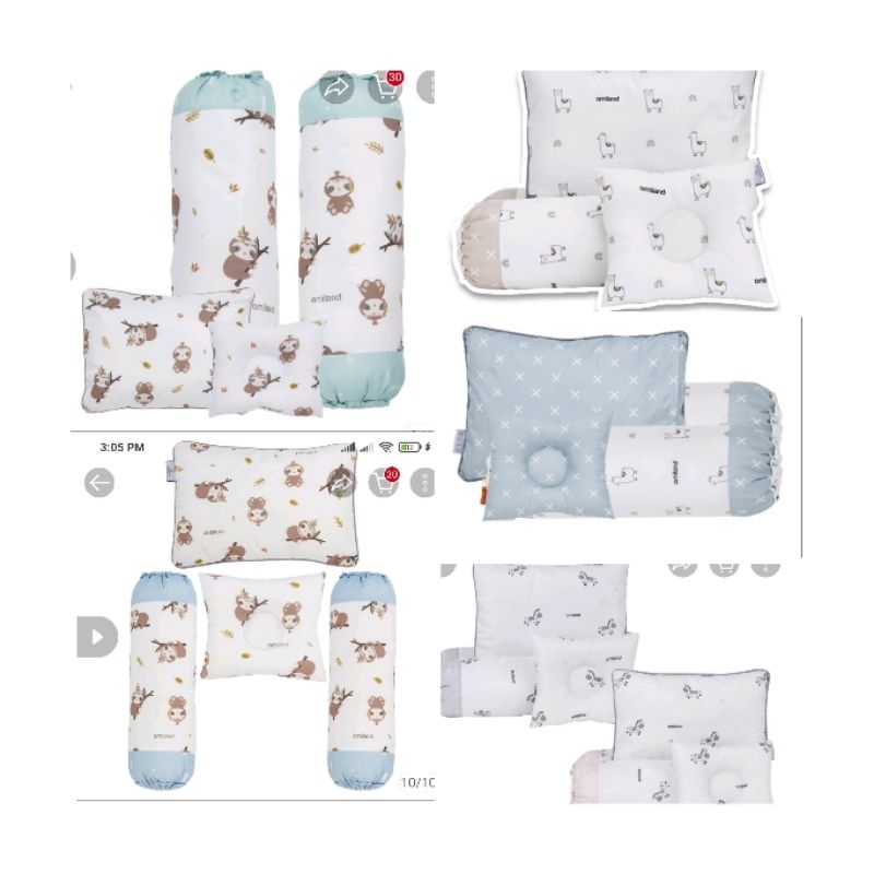 Omiland B+G Bantal Guling set Peang seri PANDA OWB1142 dan SLOTH series OB3715