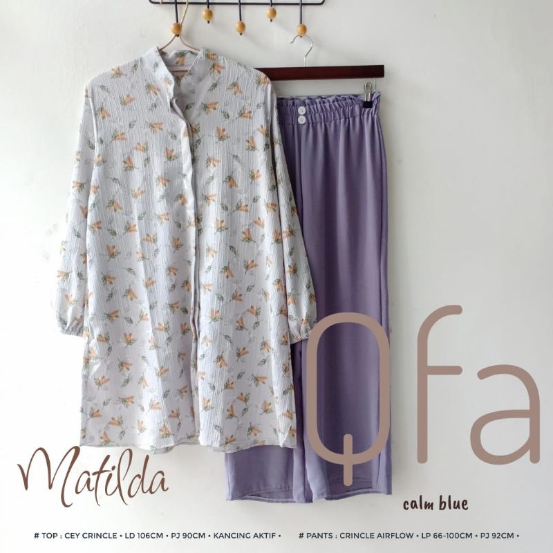 Setelan Busui Friendly Wanita One Set Tunik Rayon Adem Mix Celana Kulot Baju Setelan Remaja