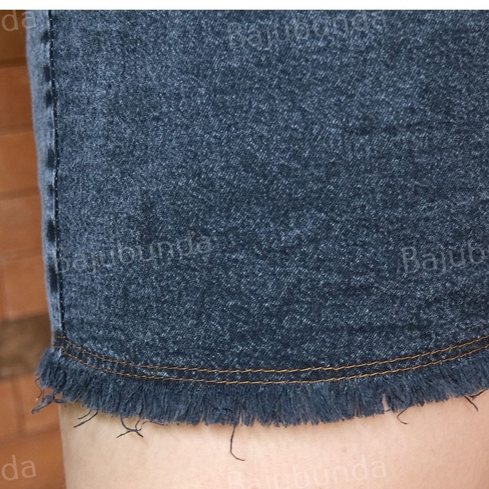 HOTPANTS JEANS JUMBO WANITA / CELANA PENDEK DENIM BIG SIZE / BAJUBUNDA