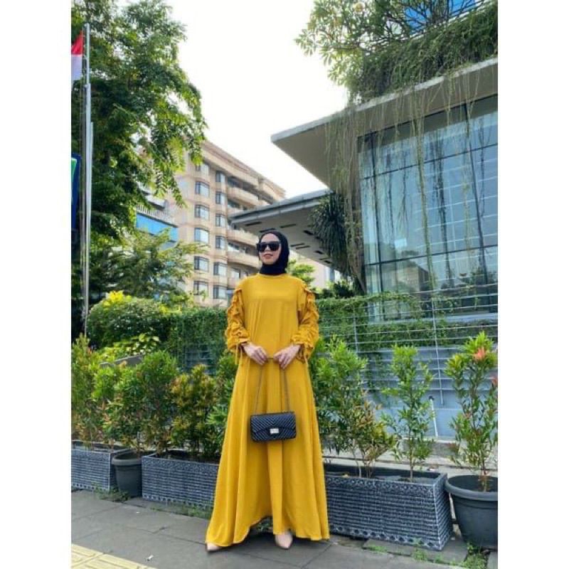 𝐏𝐆𝐌𝐓 • ZULFA MAIRA MALLA DRESS MAXY GAMIS CRINKLE AIRFLOW PREMIUM LENGAN SERUT