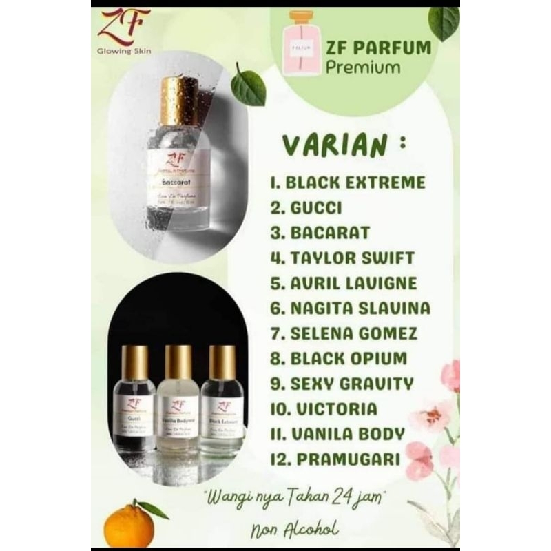 Parfum ZF, minyak wangi ZF, Parfum non alkohol
