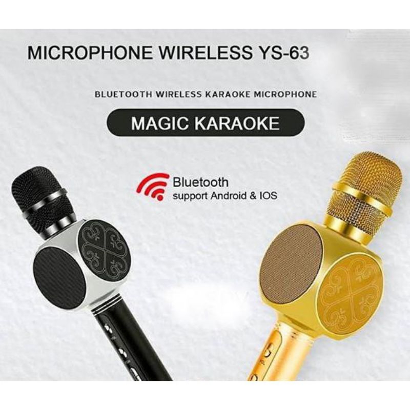 Mic Bluetooth SU YSD YS 63 original 100% /mic smule YS63/mic ktv + FREE 1 MASKER