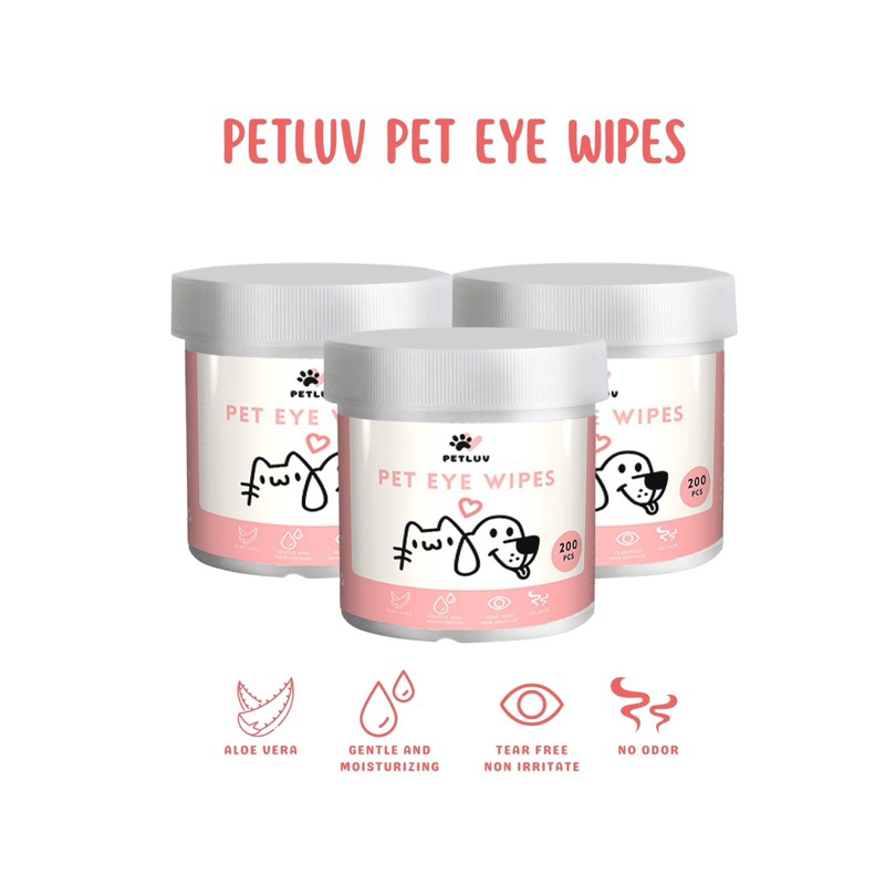 Petluv Pet Eye Wipes Anjing Kucing Tisu Pembersih Mata