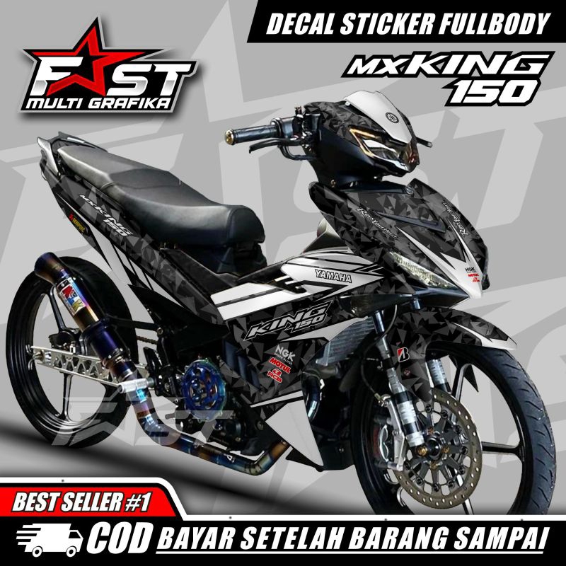 Decal stiker stripping Fullbody Anti Luntur Yamaha Mx King 150. Decal Variasi Stiker Fullbody Motor 