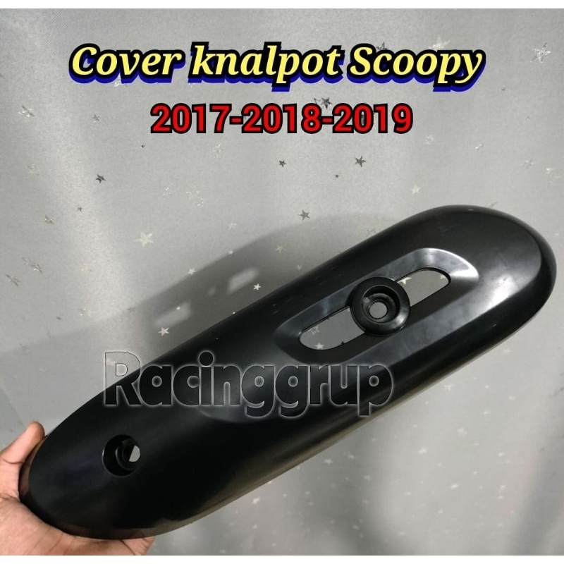 cover knalpor scoopy tutup knalpot scopy 2017 hitam