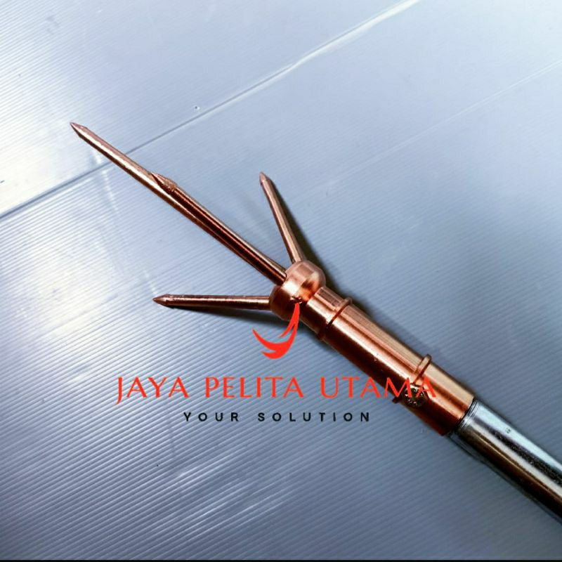 splitzen trisula 3/4" penangkal petir Tembaga plus tiang mounting