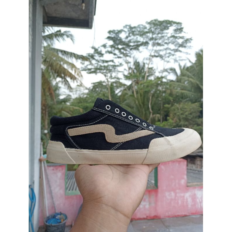 Sepatu Patrobas Cloud Black White || Sepatu Patrobas Black White || Second Size 41