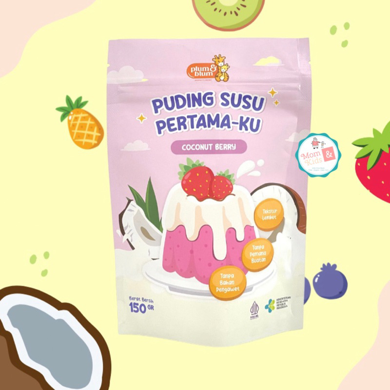 Plum &amp; Blum Silky Pudding 150gr | Puding Susu Buah | Snack MPASI Bayi Anak