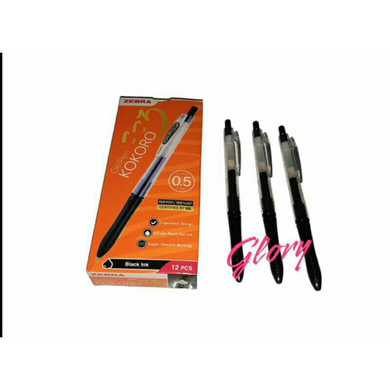 

Pulpen Gel Zebra Kokoro/ Gel Pen Kokoro 0,5mm Hitam