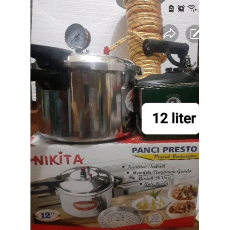 setrika uap presto12liter dengan steamtrap