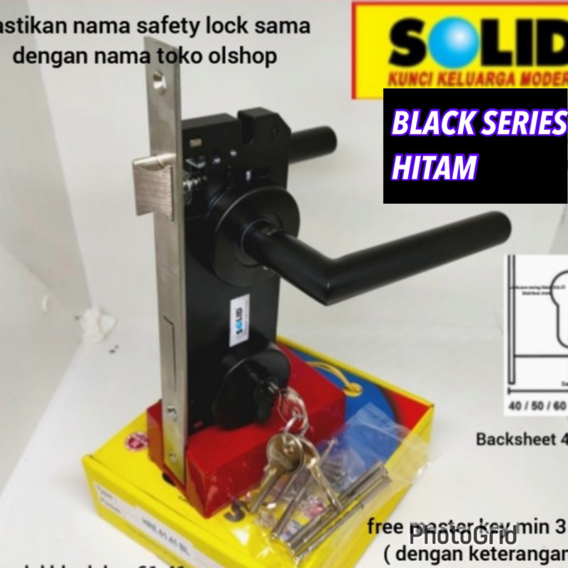 BOOM SALE KUNCI PINTU ORIGINAL BLACK SERIES SOLID KUNCI PINTU MODEL PISAH  SOLID KUNCI PINTU MINIMLIS ASLI SOLID