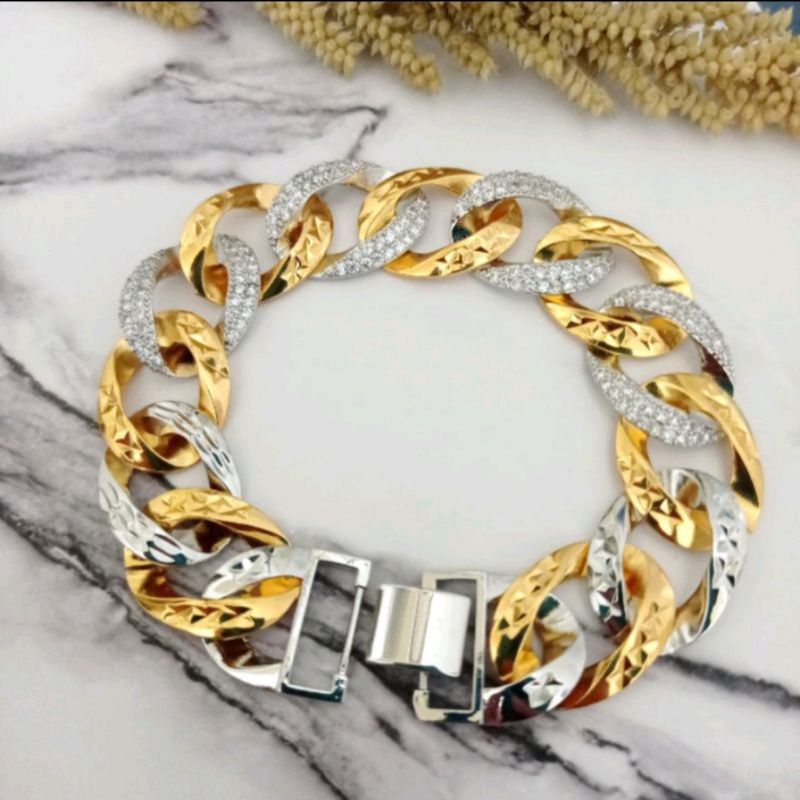 gelang xuping rantai sisik naga kombinasi