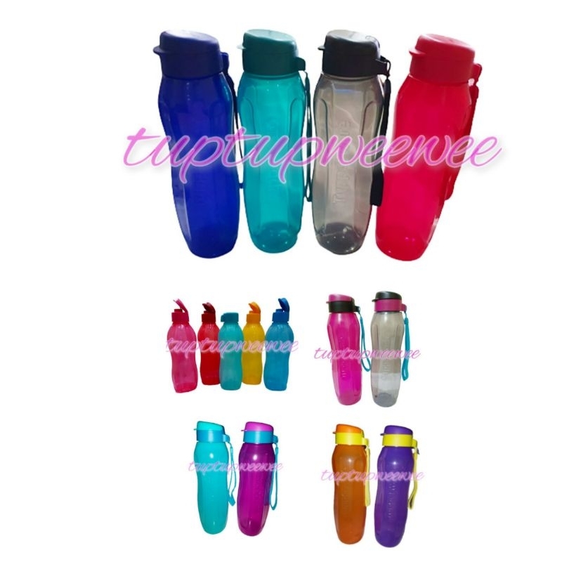 tupperware eco botol bottle 1l liter tutup flip atau ulir New-Ori BARU