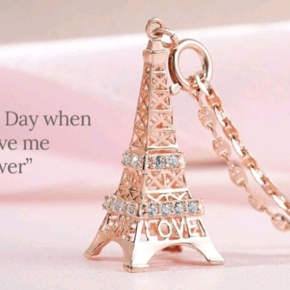 Pendant Eiffel Tower Gold Liontin Menari Eifel Emas 750 17k Emoji Edition