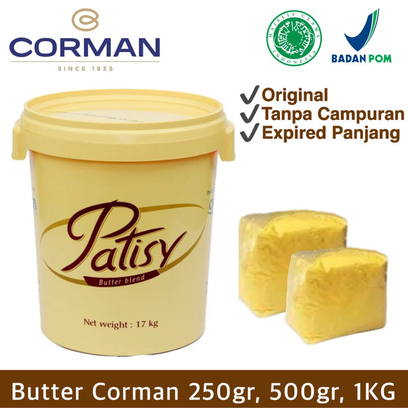 

CORMAN PATISY Unsalted Butter 250gr, 500gr (REPACK)