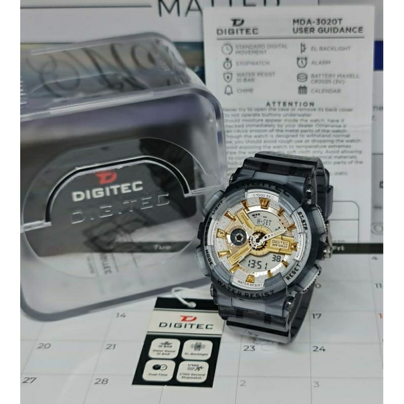 DIGITEC 3020 ORIGINAL JAM TANGAN PRIA DUALTIME BISA COD