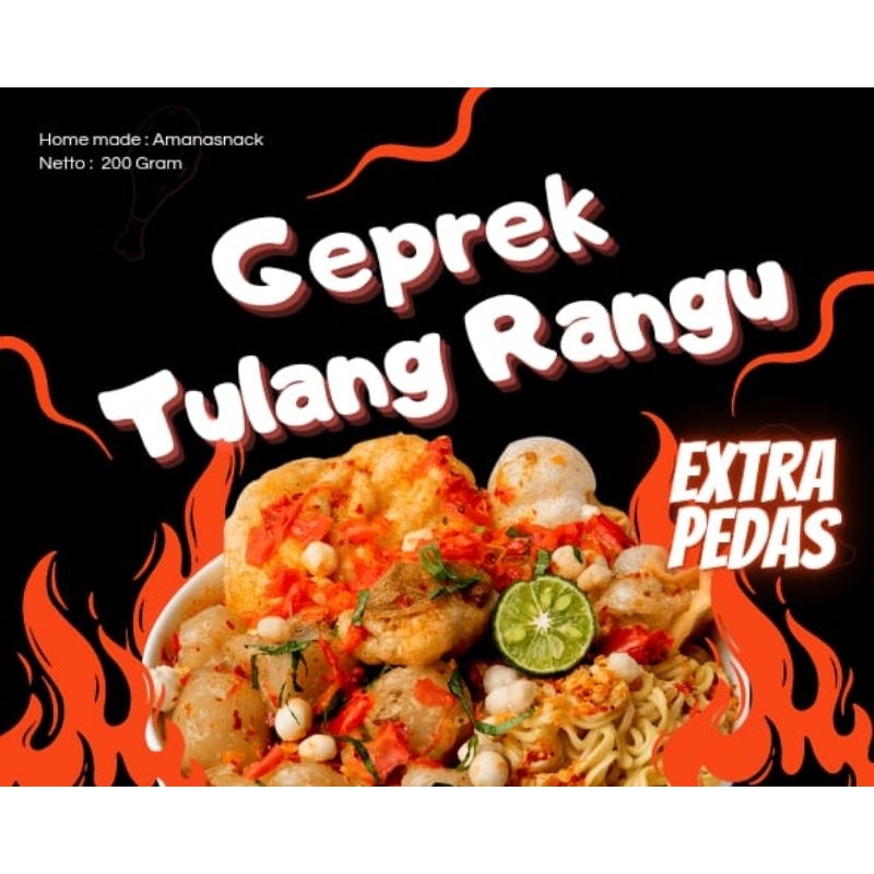 Baso geprek Tulang rangu baso aci geprek original produk amanasnack