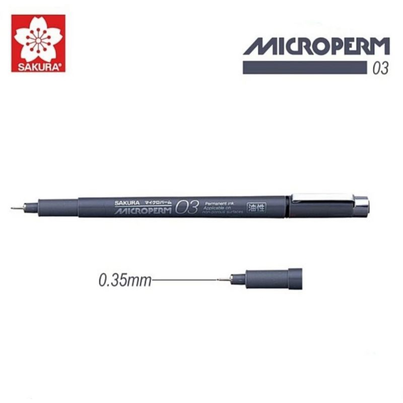 

Sakura Microperm Black 03 Permanent Marker