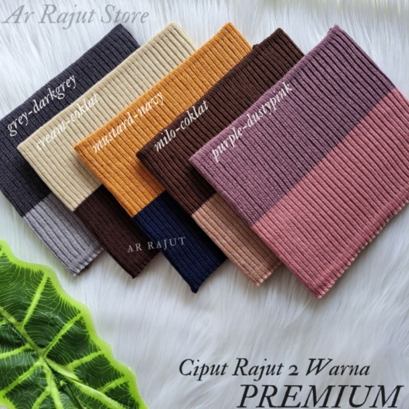 [PAKET HEMAT ISI 10 PCS] Inner Bandana Ciput Rajut 2 Warna Premium/Daleman Jilbab Anti Pusing