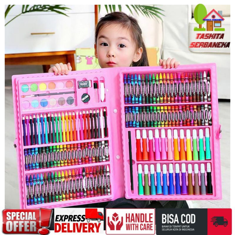 

Crayon Set 150 in 1 - Paket Lengkap Alat Mewarnai