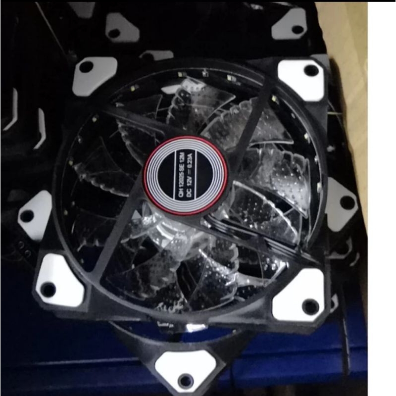 (COD) FAN CASING 12 CM WITH LED / FAN CASE 12CM COLORS LAMPU