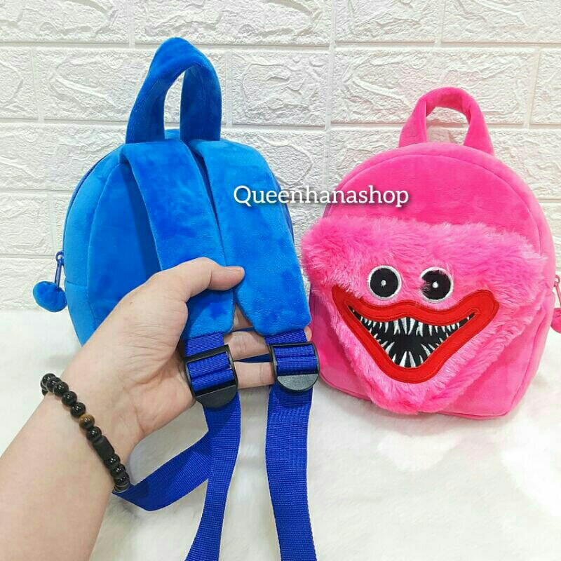 New Tas Ransel Anak Boneka Bagpack Depan Resleting Huggy Wuggy