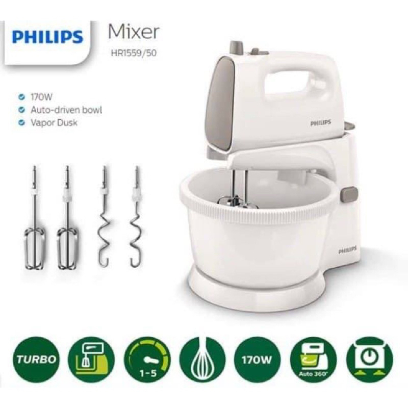 Mixercom Mangkuk / Stand Mixer Philips Berkualitas HR 1559