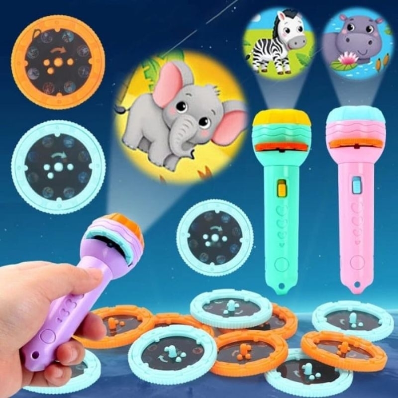 Mainan stik projector projektor lampu mengeluarkan gambar viral murah