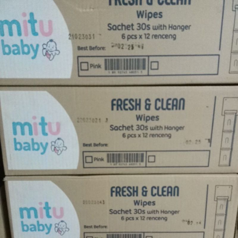 MITU BABY WIPES 30 SHEET NEW