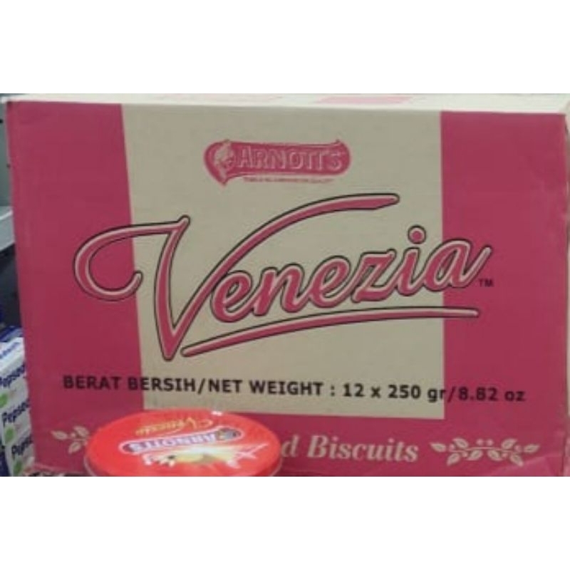 

Venezia kaleng 250grm 1@12 pcs expaid 2025
