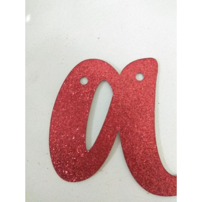 garland happy valentine's Day merah gliter 2m