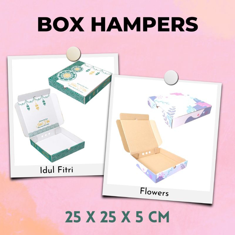 

Box Hampers Idul Fitri | Box Aesthetic motif bunga flowers