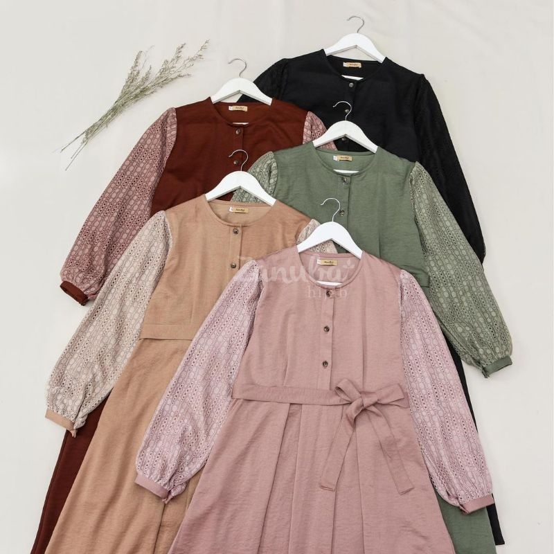 Gamis brocade crinkle zanuba / gamis brokat zanuba / gamis menyusui