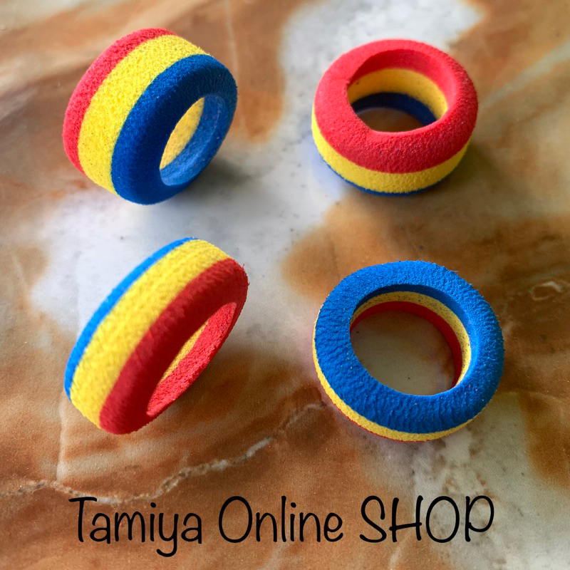 Rep Tamiya Sponge SMALL Tire Rainbow Ban Busa Tamiya Ban Busa Pelangi
